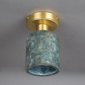 Osier Organic Ceramic Ceiling Light 11.5cm, Blue Earth